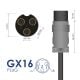 Dodatna slika Napajalnik AK-EV-22 67,2 V / 2 A 135 W GX16 3-pinski 12 mm